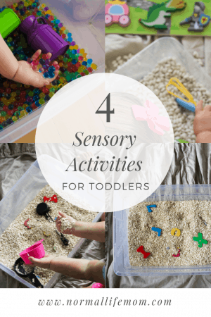 4 fun activities for toddlers. Indoor play using a sensory box